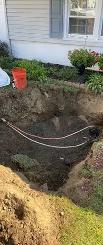 Oil tank removal job in progress